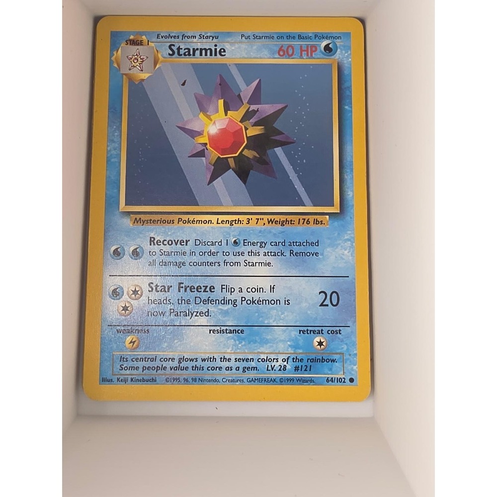 Starmie 64/102 Common Base Set Unlimited Pokemon Near Mint